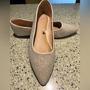 NWOT- A New Day Women's Sparkling Rhinestone Loafers - Beige